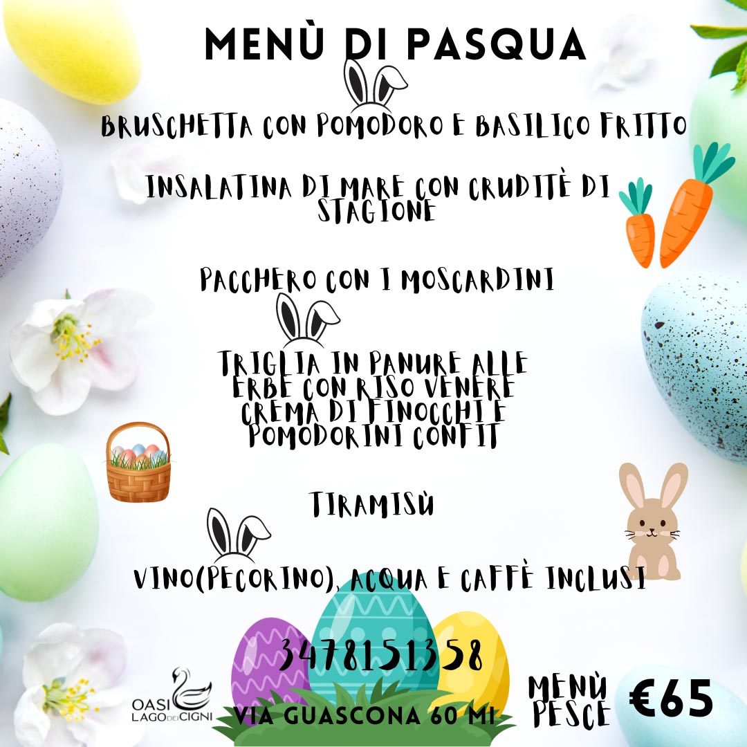 01 Menu Pasqua 2024 Oasi Lago dei Cigni