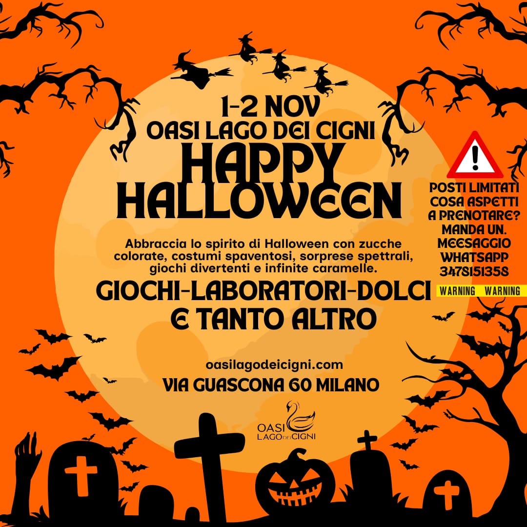 halloween oasi lago dei cigni milano 2025